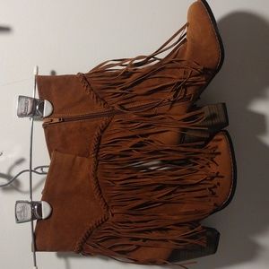 Womens AXNY Wyoming tan boots size8